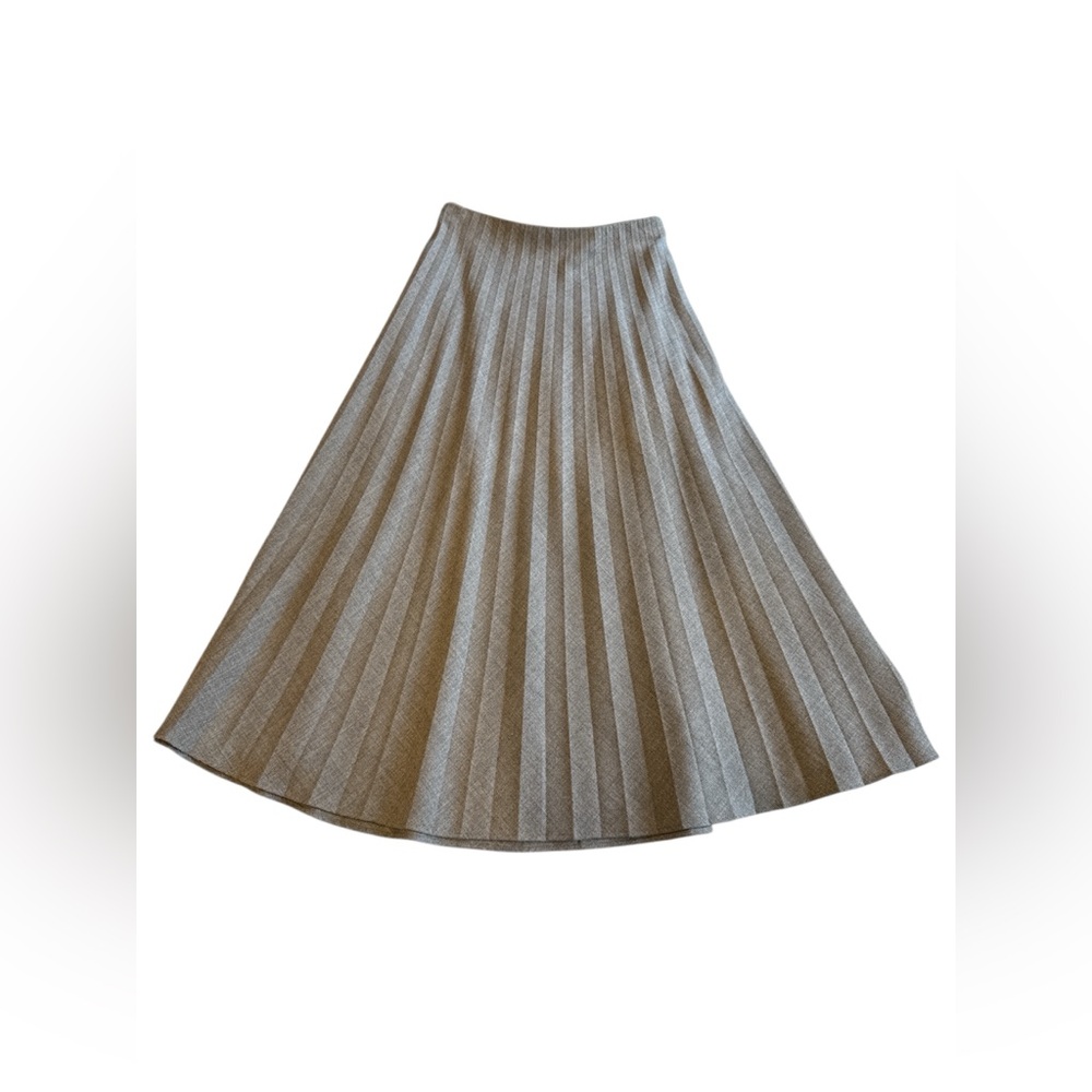 J. Crew Gray Pleated Skirt